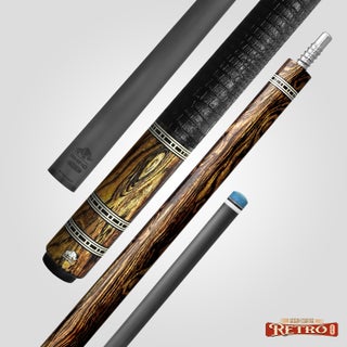 Rhino RETR&Ocirc; Pool Cue - Bocote - Crocodile Embossed Microfiber Leather Wrap