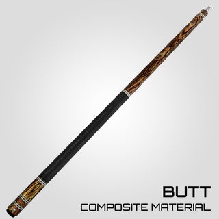 Rhino RETR&Ocirc; Pool Cue - Bocote - Crocodile Embossed Microfiber Leather Wrap