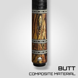 Rhino RETR&Ocirc; Pool Cue - Bocote - Crocodile Embossed Microfiber Leather Wrap