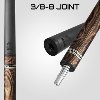 Rhino RETR&Ocirc; Pool Cue - Bocote - Crocodile Embossed Microfiber Leather Wrap