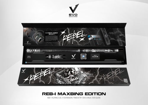 EVO Rebel Maxbing Edition &ndash; Biljardikeppi hiilikuitushaftill&auml;